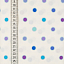 Ткань хлопок пэчворк белый разноцветные, геометрия горох и точки, ALFA (арт. AL-6253)