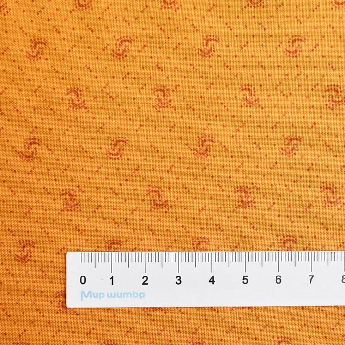 Ткань хлопок пэчворк оранжевый, фактура, Henry Glass (арт. 2944-32)