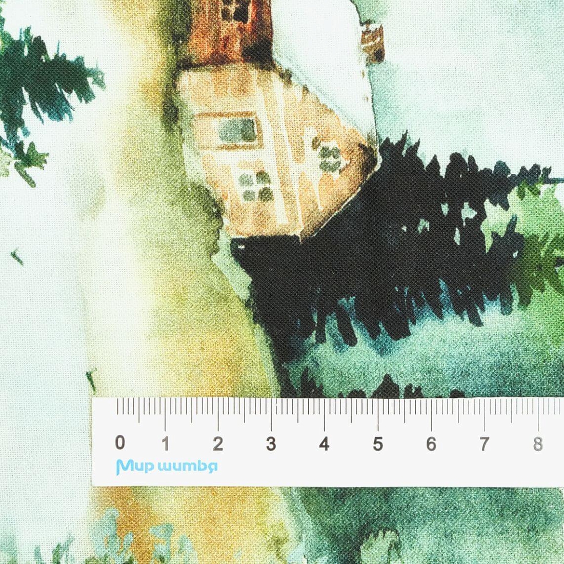 Ткань хлопок для пэчворка зеленый, природа флора, P&B (арт. 5549 MU 108)