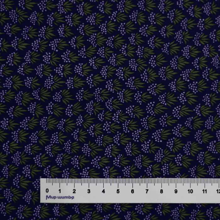 Ткань хлопок пэчворк синий, флора, Windham Fabrics (арт. 52595-1)