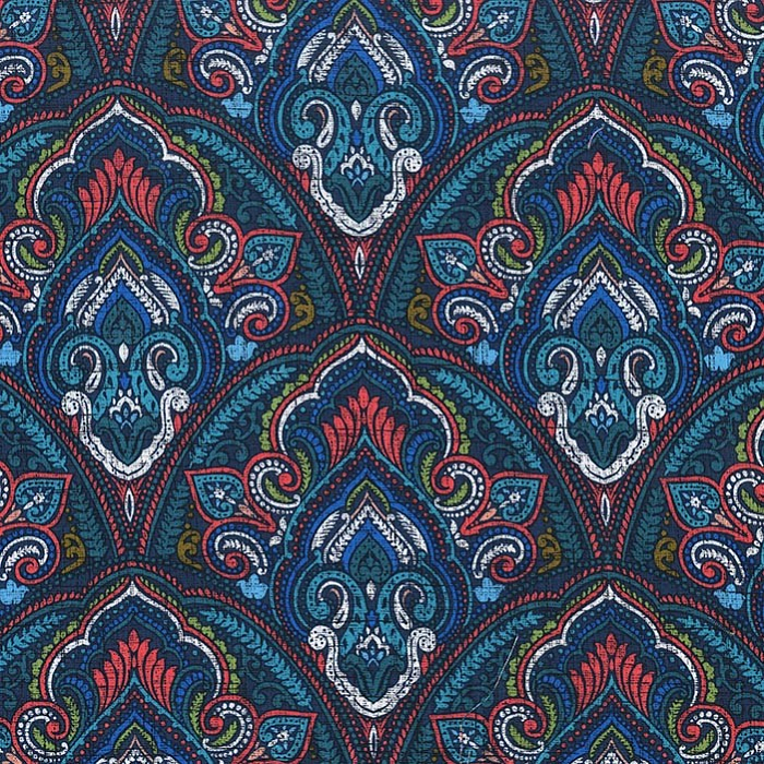 Ткань хлопок пэчворк синий, дамаск, Michael Miller (арт. DC7786-PECO-D)