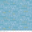 Ткань хлопок для пэчворка для одежды голубой, надписи, Riley Blake (арт. C7854-BLUE)
