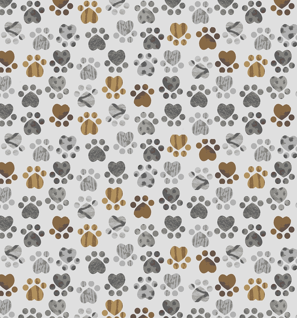 Ткань хлопок для пэчворка коричневый серый, животные собаки, Blank Quilting (арт. 249728)