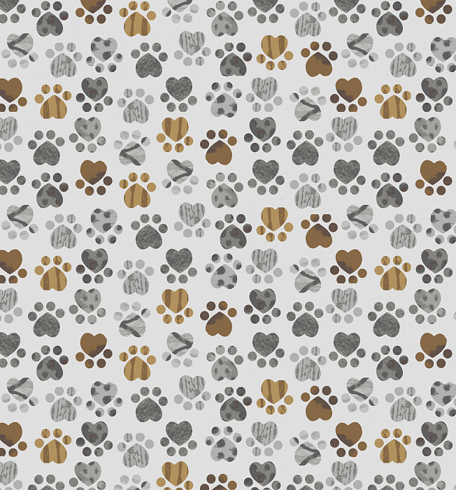 Ткань хлопок пэчворк коричневый серый, животные собаки, Blank Quilting (арт. 249728)