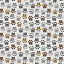 Ткань хлопок пэчворк коричневый серый, животные собаки, Blank Quilting (арт. 249728)