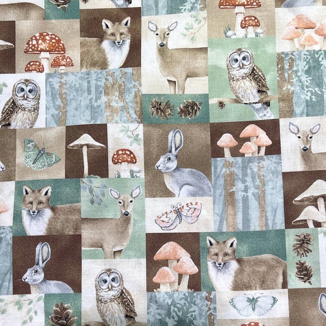 Ткань хлопок для пэчворка разноцветные, животные, Blank Quilting (арт. 5416-11)