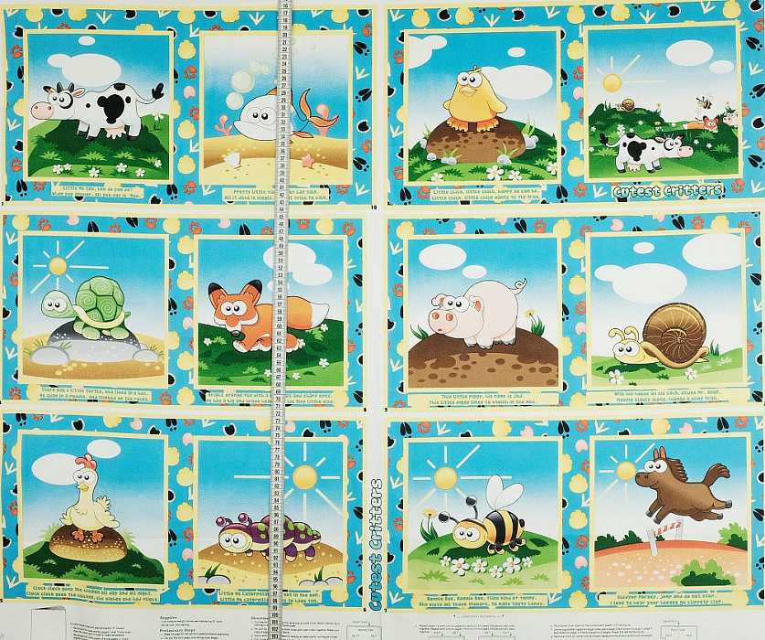 Ткань хлопок пэчворк разноцветные, детская тематика ферма животные, ALFA (арт. )