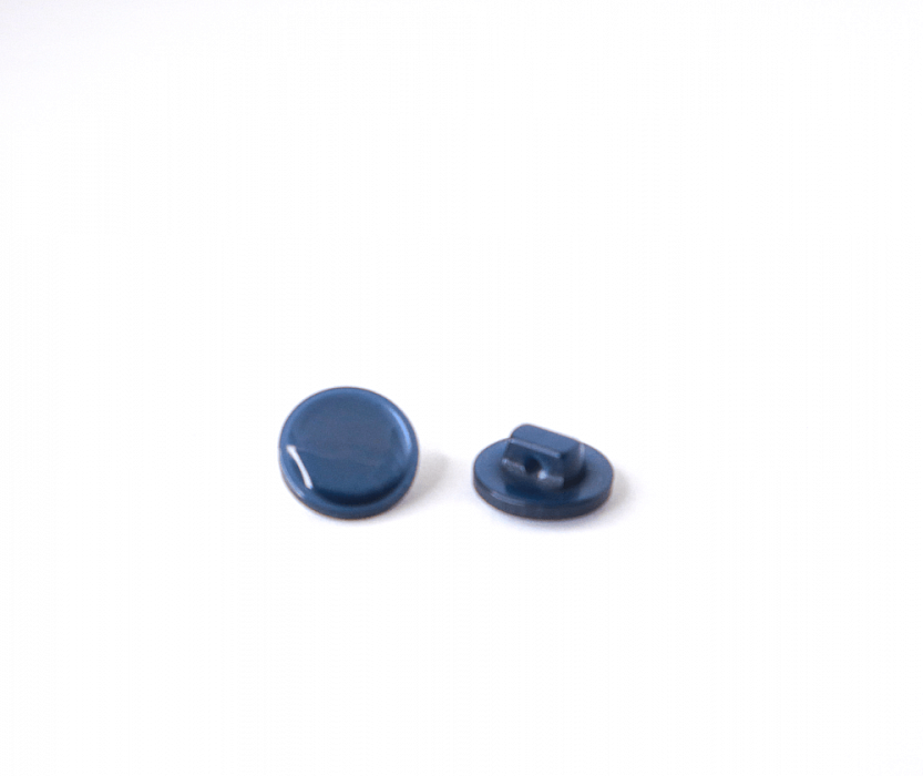 Пуговица рубашечная / блузочная пластик на ножке т. синий 11 мм