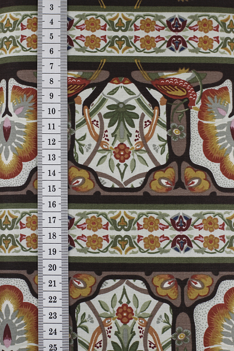 Ткань хлопок пэчворк разноцветные, полоски бордюры необычные, ALFA (арт. 225624)