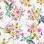 Ткань хлопок ткани на изнанку белый, птицы и бабочки цветы, Windham Fabrics (арт. 54323W-1)