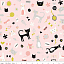 Ткань хлопок пэчворк розовый, детская тематика животные коты и кошки, Riley Blake (арт. C6560-PINK)