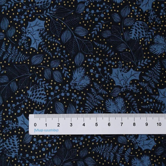 Ткань хлопок пэчворк синий, новый год, P&B (арт. CHSH 5079 N)