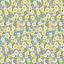Ткань хлопок пэчворк желтый голубой, мелкий цветочек цветы, Benartex (арт. 253306)