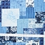Ткань хлопок для пэчворка синий, ложный пэчворк пейсли, Michael Miller (арт. DCX11807-NAVY-D)