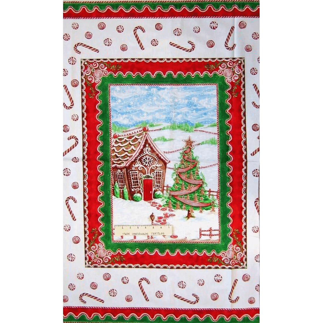 Ткань хлопок для пэчворка для одежды разноцветные, новый год, Windham Fabrics (арт. 5002-001)