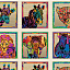 Ткань хлопок пэчворк разноцветные, животные, Henry Glass (арт. 237083)