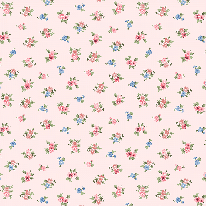 Ткань хлопок пэчворк розовый, цветы, Henry Glass (арт. 253111)