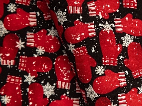 Ткань 100% хлопок [1287-98 BLACK\RED]