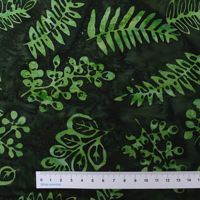 Ткань хлопок пэчворк зеленый, батик, Moda (арт. 4357 37)