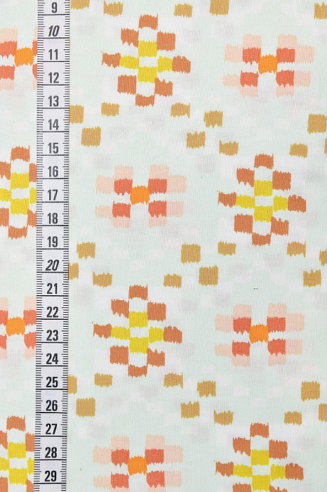 Ткань хлопок пэчворк желтый оранжевый, горох и точки, ALFA (арт. )