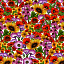 Ткань хлопок пэчворк разноцветные, цветы, Blank Quilting (арт. 9522-55)