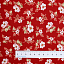 Ткань хлопок пэчворк красный, цветы, Benartex (арт. 613119B)
