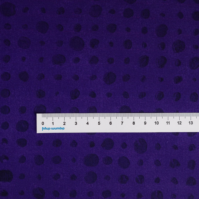 Ткань хлопок пэчворк фиолетовый, геометрия горох и точки, FreeSpirit (арт. PWSP011.PURPLE)