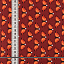 Ткань хлопок пэчворк коричневый оранжевый, птицы и бабочки, ALFA (арт. AL-6862)