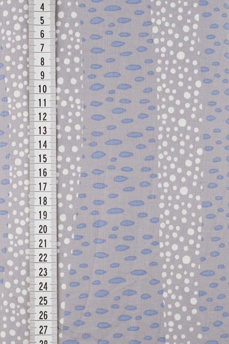 Ткань хлопок пэчворк серый, полоски горох и точки, ALFA (арт. 213754)