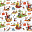 Ткань хлопок пэчворк разноцветные, детская тематика морская тематика, Riley Blake (арт. C7350-WHITE)