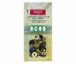 Кнопки для костюмных тканей Bohin арт. 71565 металл 14 мм синий