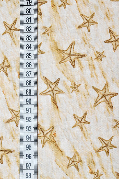 Ткань хлопок пэчворк коричневый, морская тематика муар, ALFA (арт. )