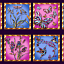 Ткань хлопок пэчворк разноцветные, птицы и бабочки цветы флора, Blank Quilting (арт. 1629-70)
