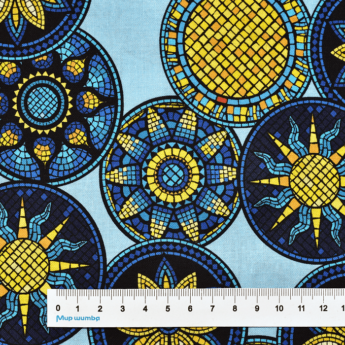 Ткань хлопок пэчворк синий, фактура, Benartex (арт. 10481-55)