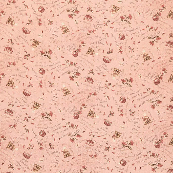 Ткань хлопок пэчворк розовый, цветы, Henry Glass (арт. 2926-22)