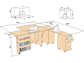 Стол швейный Комфорт-4XL