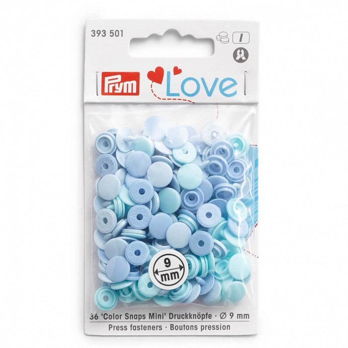 Кнопки Prym 393501 Love Color Snaps Mini пластик 9 мм синий