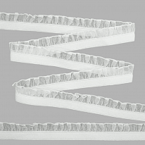 Лента - рюш отделочная эластичная, 14 мм, белый