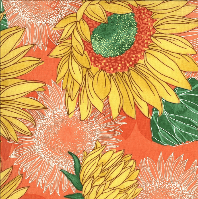 Ткань хлопок пэчворк разноцветные, цветы флора, Moda (арт. 48680-18)