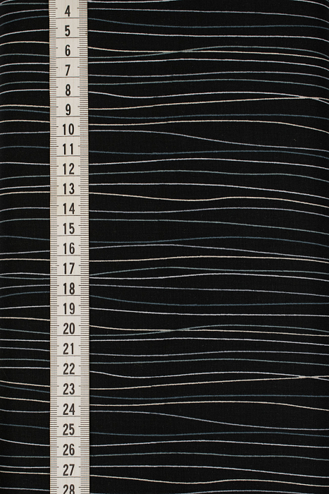 Ткань хлопок пэчворк черный, полоски, ALFA (арт. 226012)