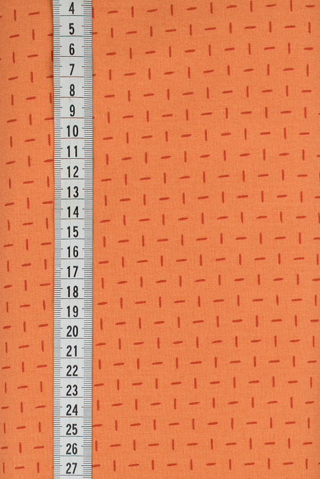 Ткань хлопок пэчворк оранжевый, полоски, ALFA (арт. 232304)