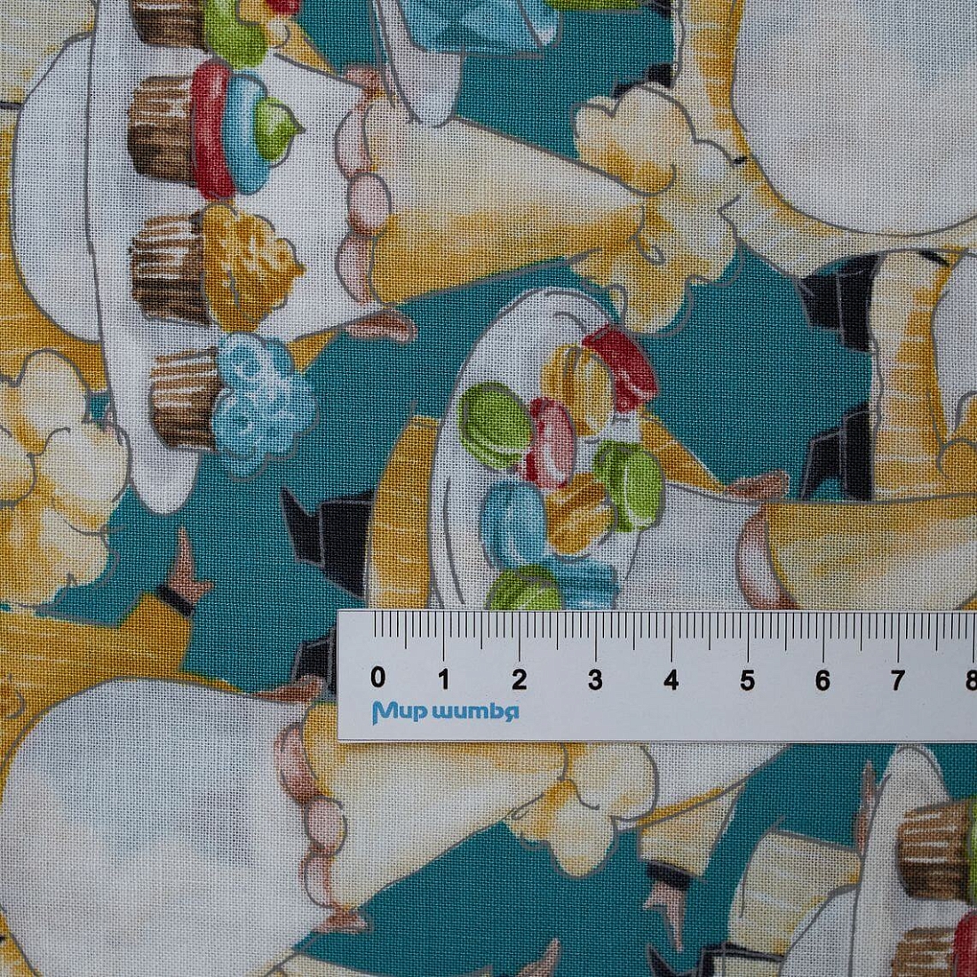 Ткань хлопок для пэчворка для одежды разноцветные, еда и напитки, Wilmington Prints (арт. CX6363-Girl)