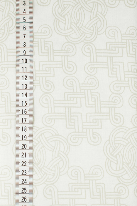 Ткань хлопок пэчворк белый бежевый, геометрия, ALFA (арт. 213219)