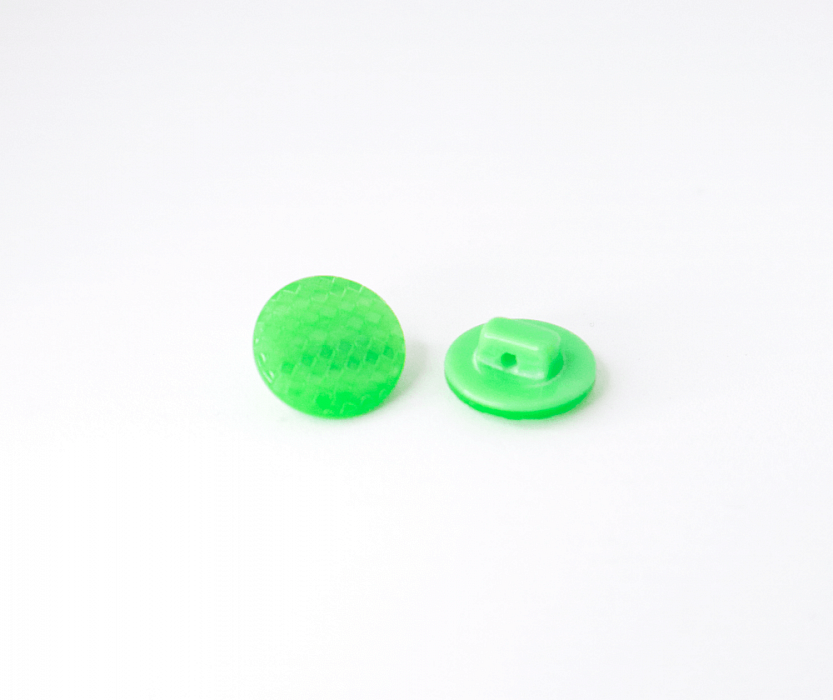 Пуговица рубашечная / блузочная пластик на ножке зеленый 15 мм