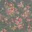 Ткань хлопок пэчворк розовый серый, цветы завитки розы, Lecien (арт. 231702)