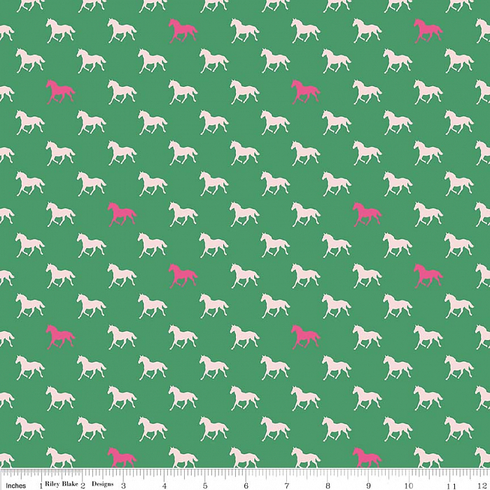 Ткань трикотаж пэчворк зеленый, животные, Riley Blake (арт. 244692)