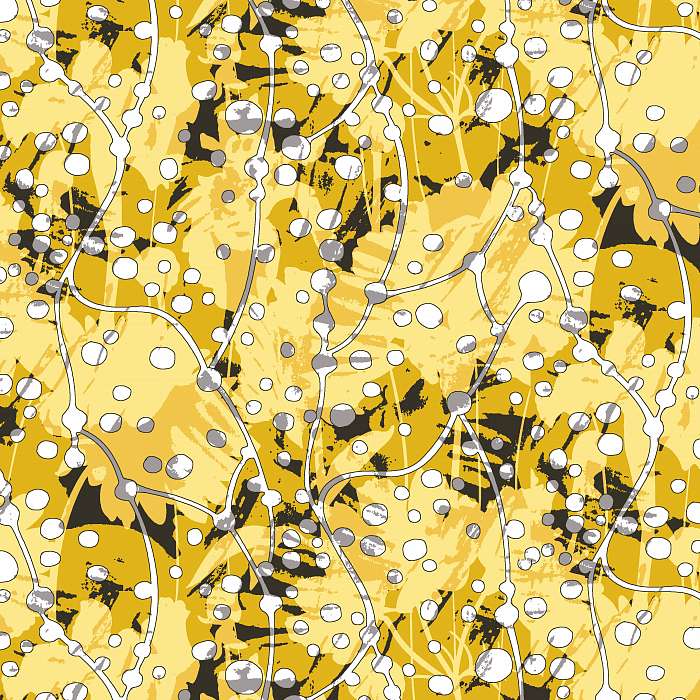 Ткань хлопок пэчворк желтый, необычные, Henry Glass (арт. 2189-33)
