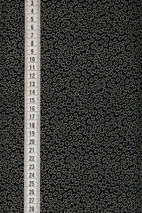 Ткань хлопок пэчворк черный, мелкий цветочек, ALFA (арт. 225999)