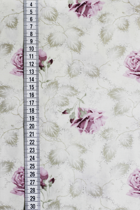 Ткань хлопок сумочные розовый серый, цветы, Daiwabo (арт. BG23143S A)