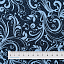 Ткань хлопок пэчворк синий, завитки, Benartex (арт. 14070-54)